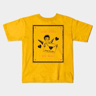 Valentine's Design- Love Sucks Kids T-Shirt